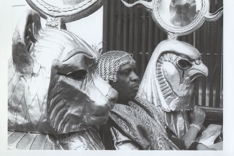 Sun Ra, on the set of the 1974 film Space is the Place.
