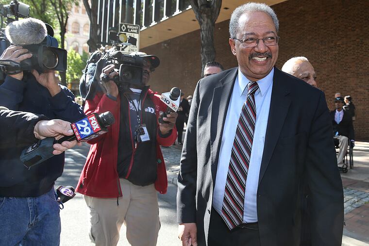 U.S. Rep. Chaka Fattah leaves Federal Courthouse in Philadelphia.