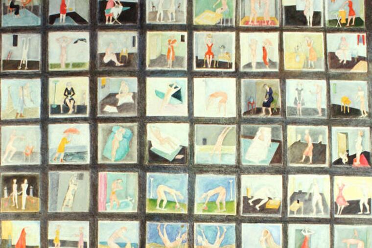 "Bits and Pieces, Side 1" by Valetta, mixed media, at Widener.