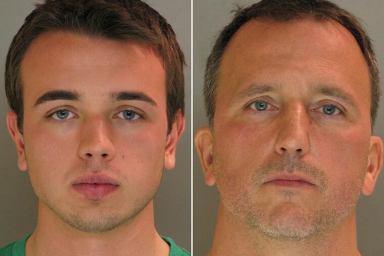Elliott Bonnett (left), 18, and his father Raymond Bonnett, 46, were arrested and charged with hosting a party for underage drinkers.