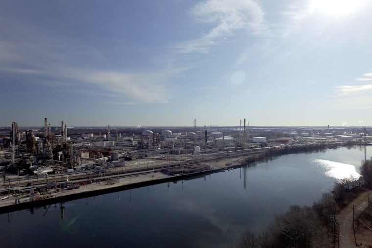 The former Philadelphia Energy Solutions Refinery along the Schuykill, near Passyunk Ave. in South Philadelphia as seen by drone, in Philadelphia, January 9, 2020.