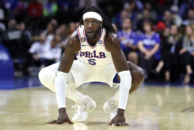 Montrezl Harrell of the Sixers during their preseason game against Charlotte at the Wells Fargo Center on Oct. 12.