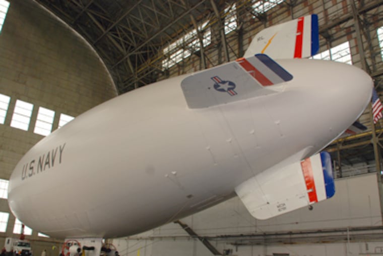 The MZ-3A airship at Joint Base McGuire-Dix-Lakehurst. U.S. Navy