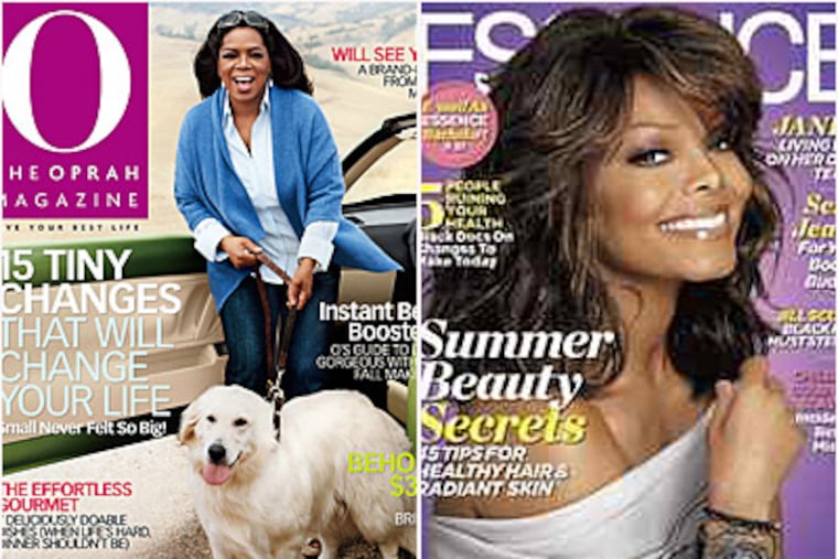 Ellianna Placas, the new fashion director for Essence (right), a lifestyle magazine for black women, is white. Placas had previously worked for O, Oprah Winfrey's magazine. (File photos)