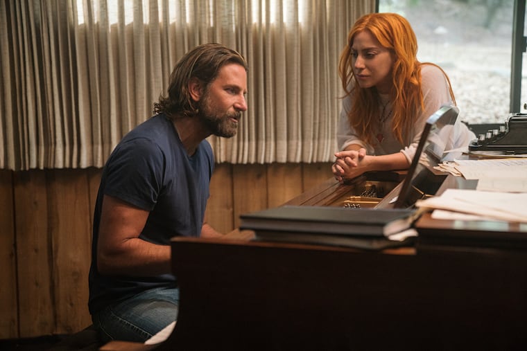 Bradley Cooper, left, and Lady Gaga in a scene from 'A Star is Born.'