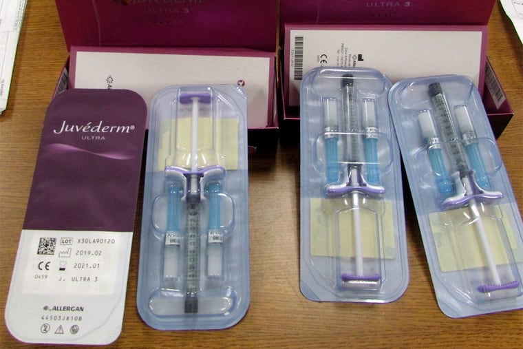 Unauthorized dermal fillers seized by U.S. Customs and Border Protection.