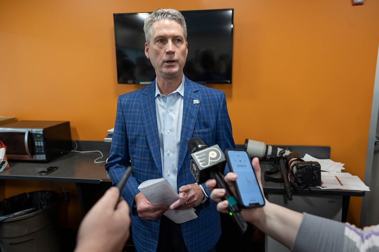 Flyers' GM Chuck Fletcher says he believes the team is making progress, although there still is a lot of work to be done.