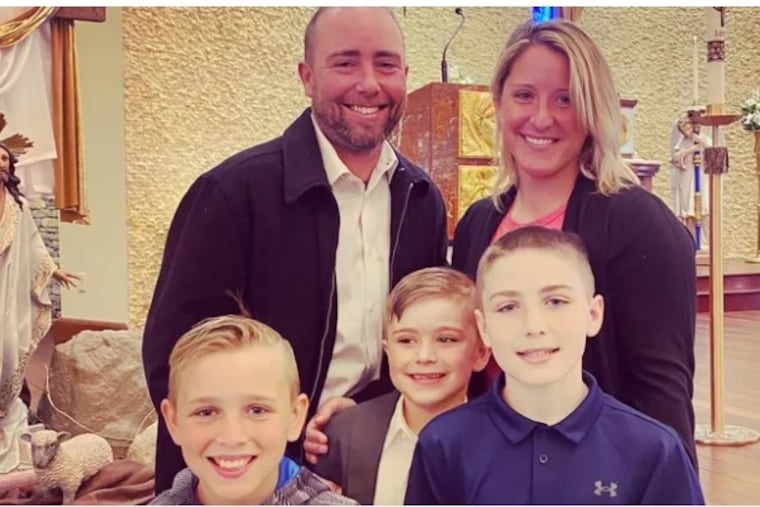 Eric and Kristin King of Quakertown are seen with sons Liam, Patrick and Brady. Eric, Liam and Patrick all died in a Christmas house fire.