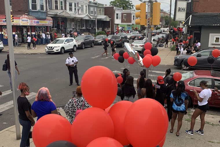 A memorial was held in Aamir Johnson Daye's honor at 59th and Master Streets on July 8, 2020.