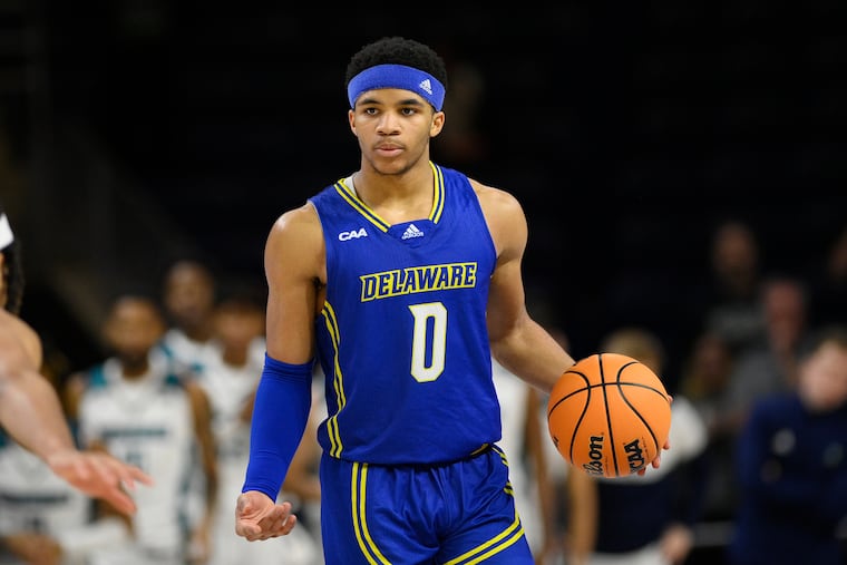 Delaware guard Jameer Nelson Jr. during the CAA championship game.