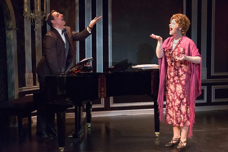 Jonas Cohen and Rebecca Robbins in “Souvenir,” at the Walnut Street Theatre.