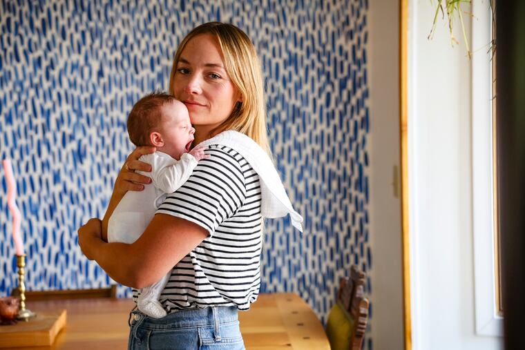 As of August, Mary Collins and daughter Rory were both still recovering after Collins experienced severe high blood pressure in her pregnancy, which led to Rory’s premature delivery. The condition, called preeclampsia, can damage a mother’s organs and slow the baby’s growth. (Thom Bridge for KFF Health News)