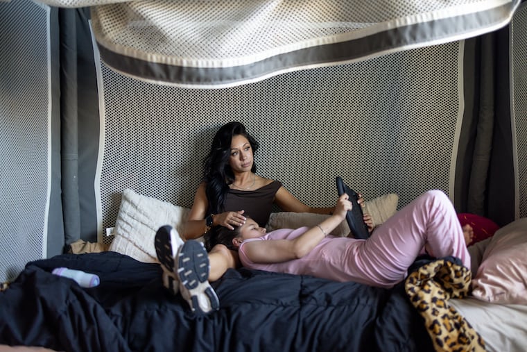 Annie Morgan, left, sits with her daughter Ava at their home in Rancho Cordova, Calif., in May. (Rachel Bujalski/For The Washington Post)