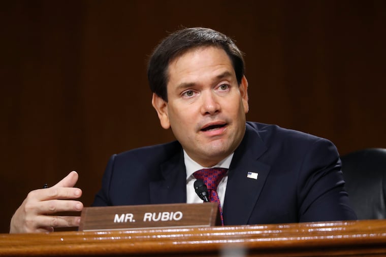 Sen. Marco Rubio, R-Fla., speaks during a Senate Intelligence Committee meeting.