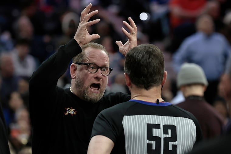 Nick Nurse (left) and the Sixers head into the All-Star break with a 30-24 record.