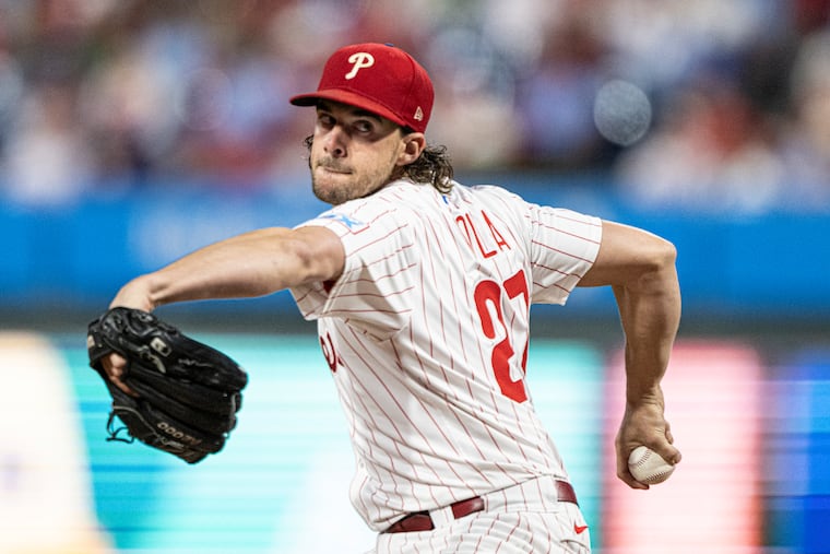 Aaron Nola was strong in his final start of the season, allowing one earned run and two hits in eight innings against the Twins on Sept. 26.