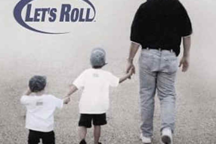 The cover of Tony McAnany's CD displays a photo of Todd Beamer with two of his children.