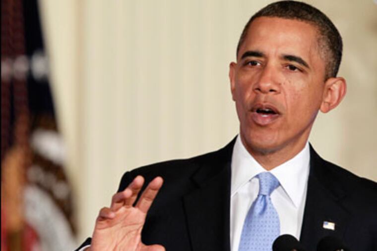 FILE - In this Jan. 13, 2012, file photo, President Barack Obama speaks in the East Room of the White House in Washington. President Barack Obama commands center stage in a political year so far dominated by Republican infighting, preparing to deliver a State of the Union address that will go right to the heart of Americans' economic anxiety and try to sway voters to give him four more years in office. He is expected to urge higher taxes on the wealthy, propose steps to make college more affordable and offer new remedies for the still worrisome housing crisis. (AP Photo/Haraz N. Ghanbari, File)