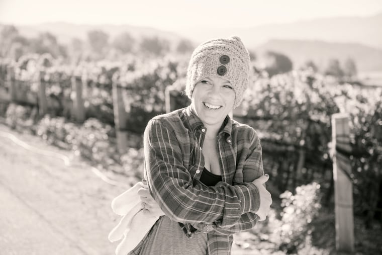 Pink at her Santa Barbara winery