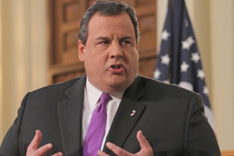 "The New Jersey comeback is taking place in large part because of what we have done in this chamber. Together, we have done something that Trenton hasn't seen in a very long time. … And we put New Jersey and its people first." - Gov. Christie. (Michael Bryant / Staff Photographer)