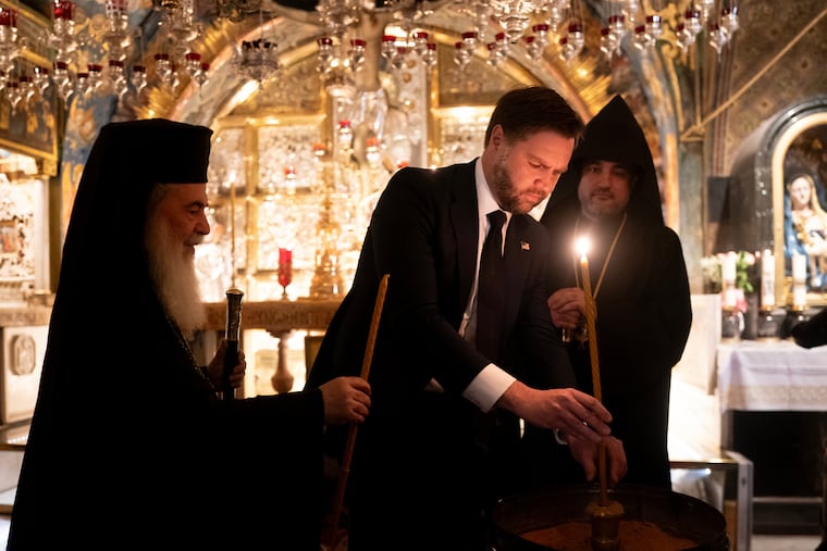Vice President JD Vance tours The Church of the Holy Sepulchre in the Old City of Jerusalem on Thursday, Oct. 23.