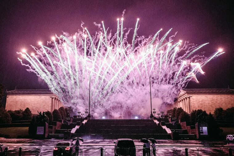 The 2016 Fourth of July fireworks at the Art Museum.