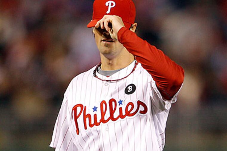Cole Hamels was booed after allowing six runs in his first start of the season. (Yong Kim/Staff Photographer)