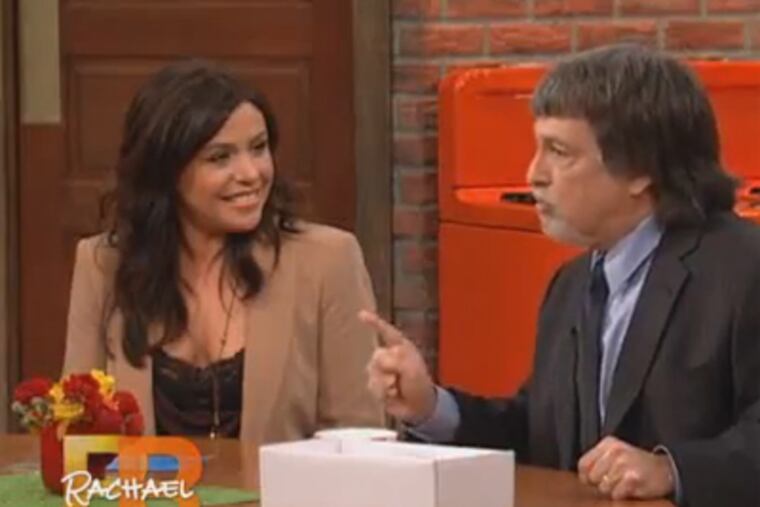 Richard Lustig, winner of several lottery jackpots, makes a point about scratchoff tickets on Rachael Ray's show.