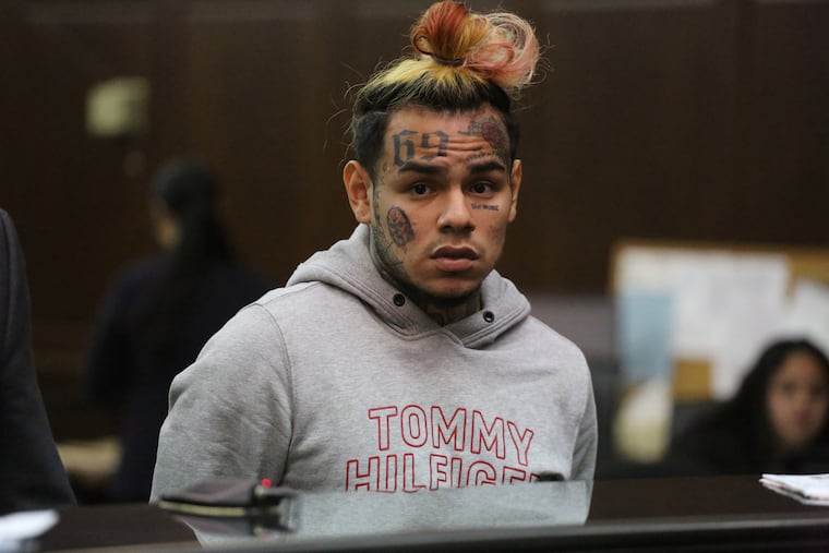 Daniel Hernandez, aka, Tekashi 69, aka 6ix9ine, appears at his arraignment in Manhattan Criminal Court on Wednesday, July 11, 2018.