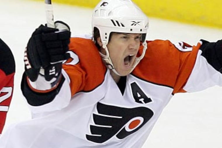 Chris Pronger has given the Flyers a much-needed crease-clearer. (Yong Kim/Staff Photographer)