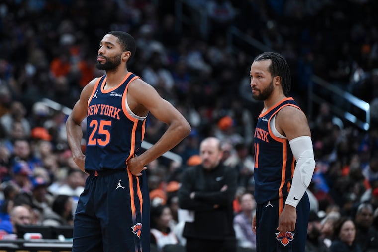 Mikal Bridges (left) and Jalen Brunson won a title together at Villanova. Can they do the same in the NBA with the Knicks?