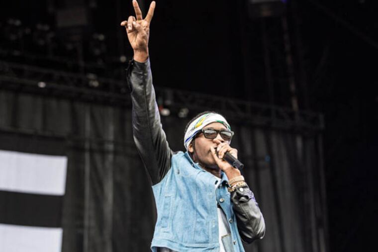 A woman filed a criminal complaint against rapper A$AP Rocky after he allegedly slapped her in the face during his performance at Made In America on Saturday. (Colin Kerrigan / Philly.com)