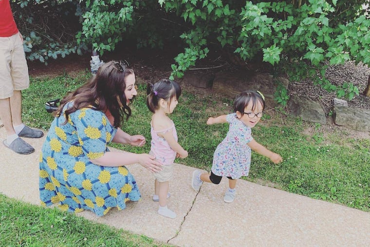 From left: Amanda Frangoulis, daughter Juju, and friend PeiPei.