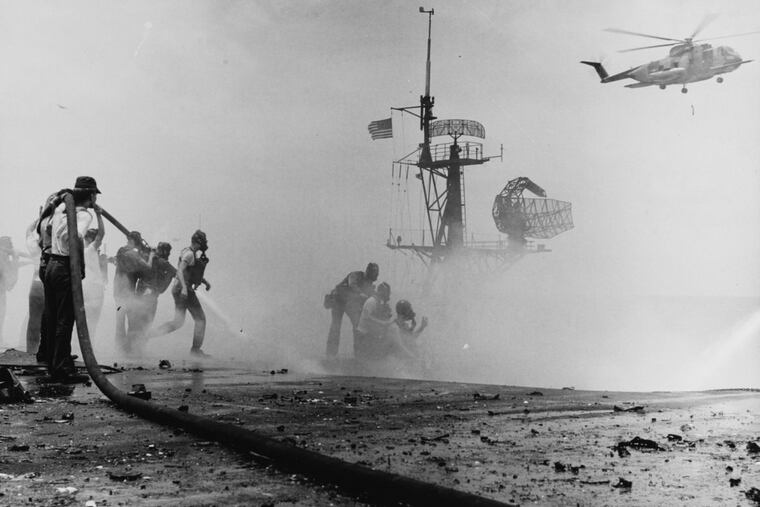 The 1967 fire on the USS Forrestal.