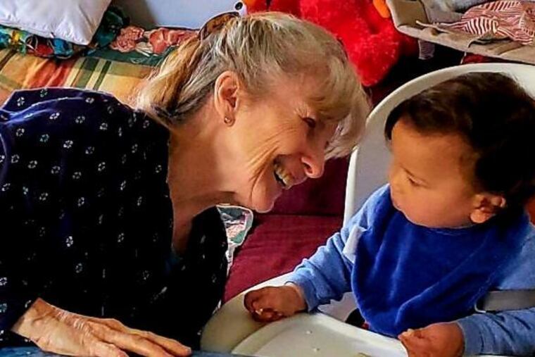 Mrs. Granger Jaffe was happiest when she was with her two grandsons.