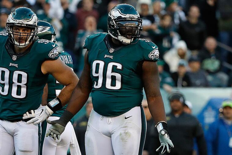 Bennie Logan (right) and Connor Barwin.