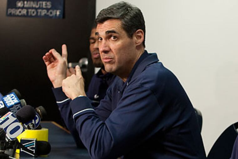 Jay Wright has made a point of blaming himself for Villanova's recent struggles. (Ed Hille/Staff Photographer)