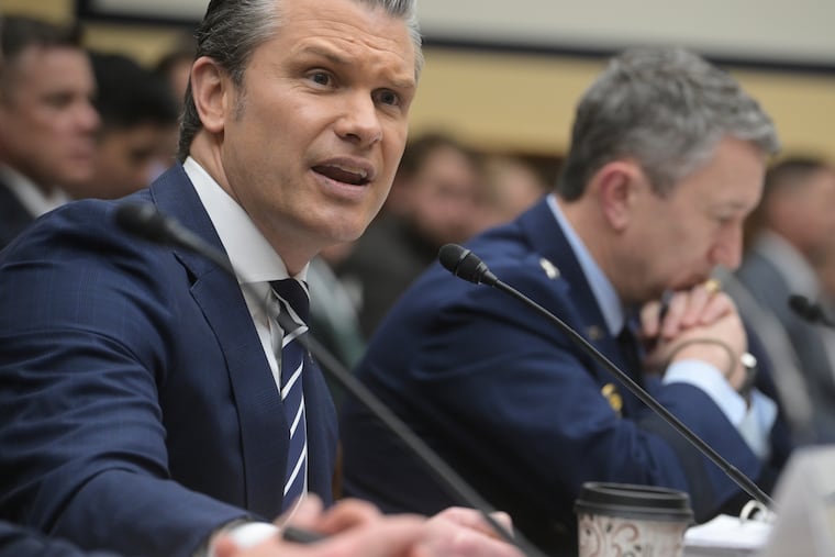 Secretary of Defense Pete Hegseth appears before a House Committee on Armed Services business meeting on the Department of Defense Fiscal Year 2027, on Capitol Hill, Wednesday, April 29, 2026, in Washington.