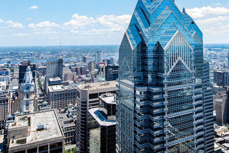 One Liberty Place skyscraper, which houses the offices of Saltz Mongeluzzi Bendesky.