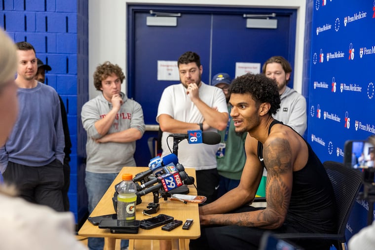 Sixers coach Nick Nurse said he has been pleased with Dominick Barlow, pictured above, and Jabari Walker as they fill in at forward.