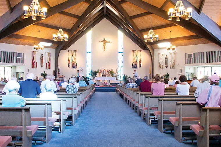 St. Brendan the Navigator
The interior of Maris Stella, a Catholic church in Avalon, N.J. during a Sunday worship service last summer.
