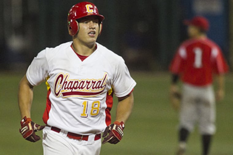 The Phillies selected Chaparral High School outfielder Dylan Cozens with the 77th pick in the MLB draft. (Photo courtesy of The Arizona Republic)