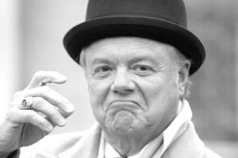 Sen. Vince Fumo at 100th-anniversary observance yesterday of the Parkway. Another pix next page.