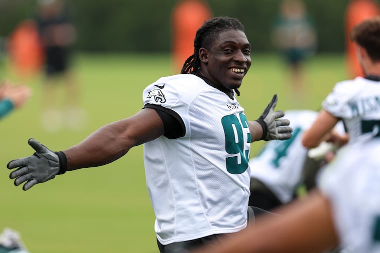 Eagles defensive tackle Uar Bernard has been in Philadelphia for seven weeks now after getting drafted as an international program player from Nigeria.