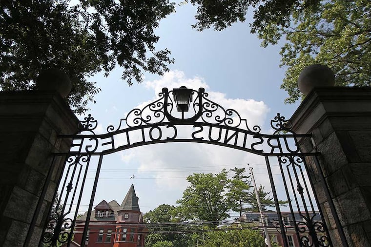 Ursinus College entranceway off of Main Street in Collegeville, shown in 2013. ( MICHAEL BRYANT / Staff Photographer )