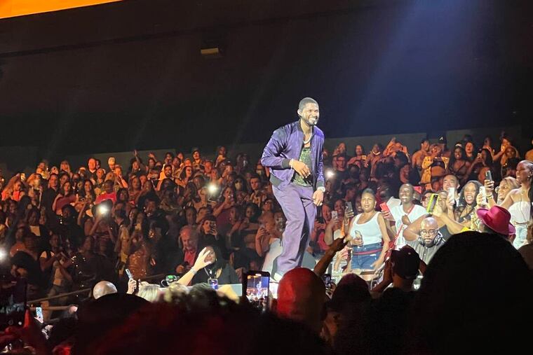 Usher performs on the opening night of his "My Way" residency at Dolby Live at Park MGM on Friday, July 15, 2022. The singer has been added to the 2023 Roots Picnic, replacing Diddy. (John Katsilometes/Las Vegas Review-Journal/TNS)