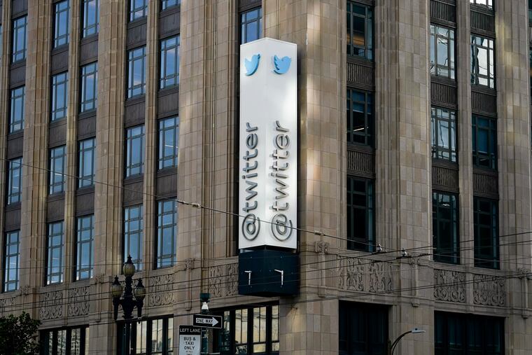 Twitter headquarters is shown in San Francisco on Nov. 4, 2022. Twitter said Tuesday, Nov. 8, that it will add a gray “official” label to some high-profile accounts to indicate that they are authentic, the latest twist in new owner Elon Musk’s chaotic overhaul of the platform’s verification system.