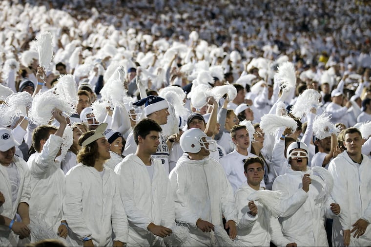 It's whiteout night at Penn State on Saturday.