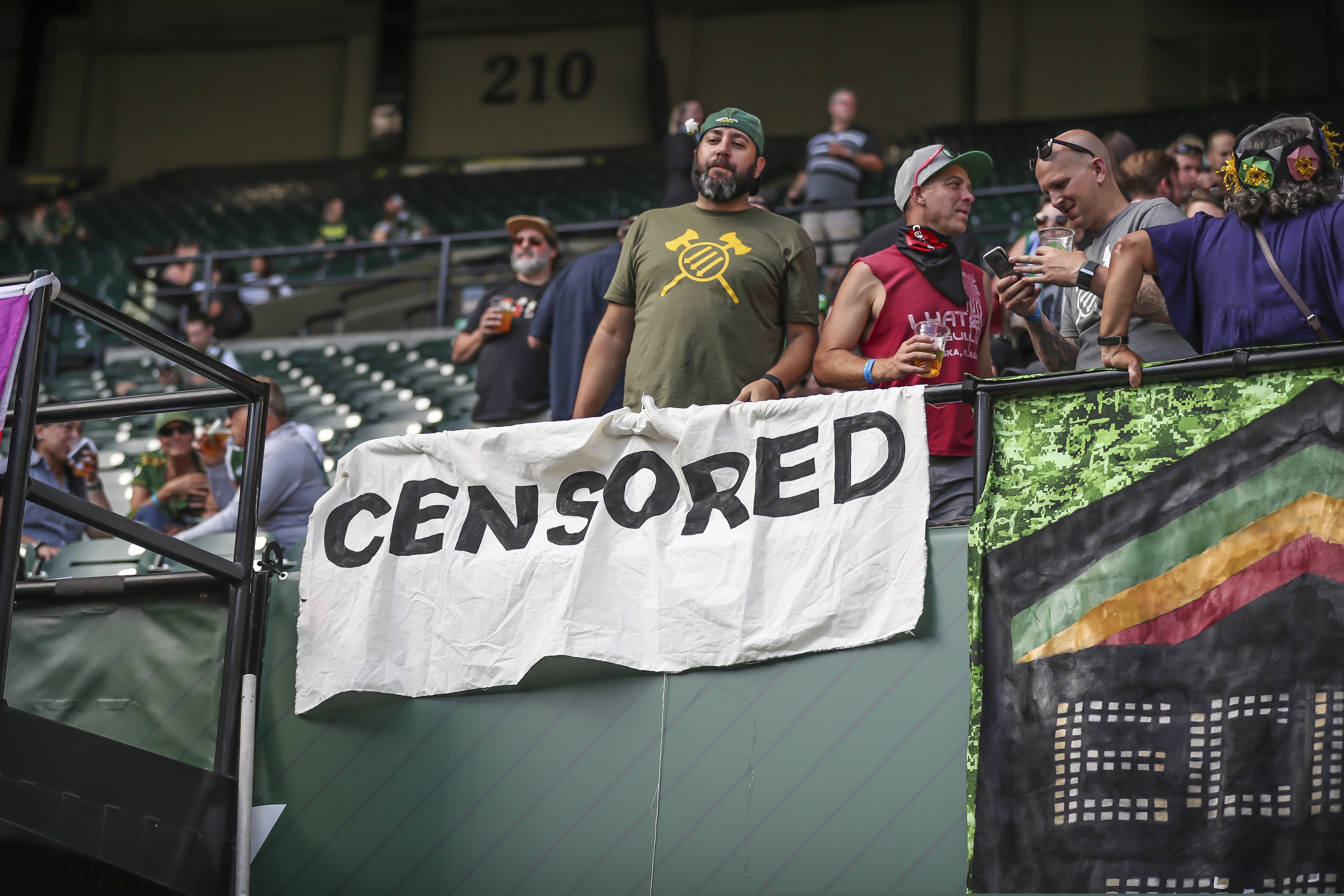 A handful of Portland Timbers were prohibited from attending some matches this season after challenging a ban on the Iron Front, a symbol with three arrows pointed downward and to the left that was first used by an anti-Nazi paramilitary group in the 1930s.