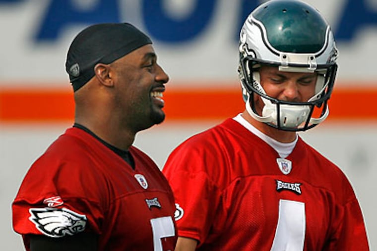 "The very first time I met him he called me 'The Future,'" Kevin Kolb said of Donovan McNabb. (Ron Cortes/Staff file photo)